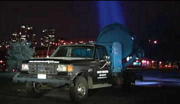 Truck mounted searchlights